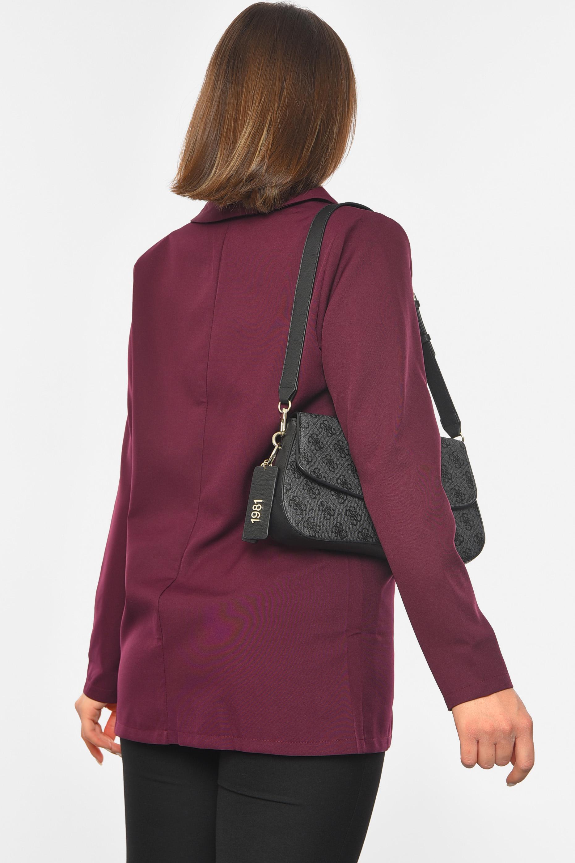 Піджак жіночий однотонний р. 46 Фіолетовий (190481) - фото 3