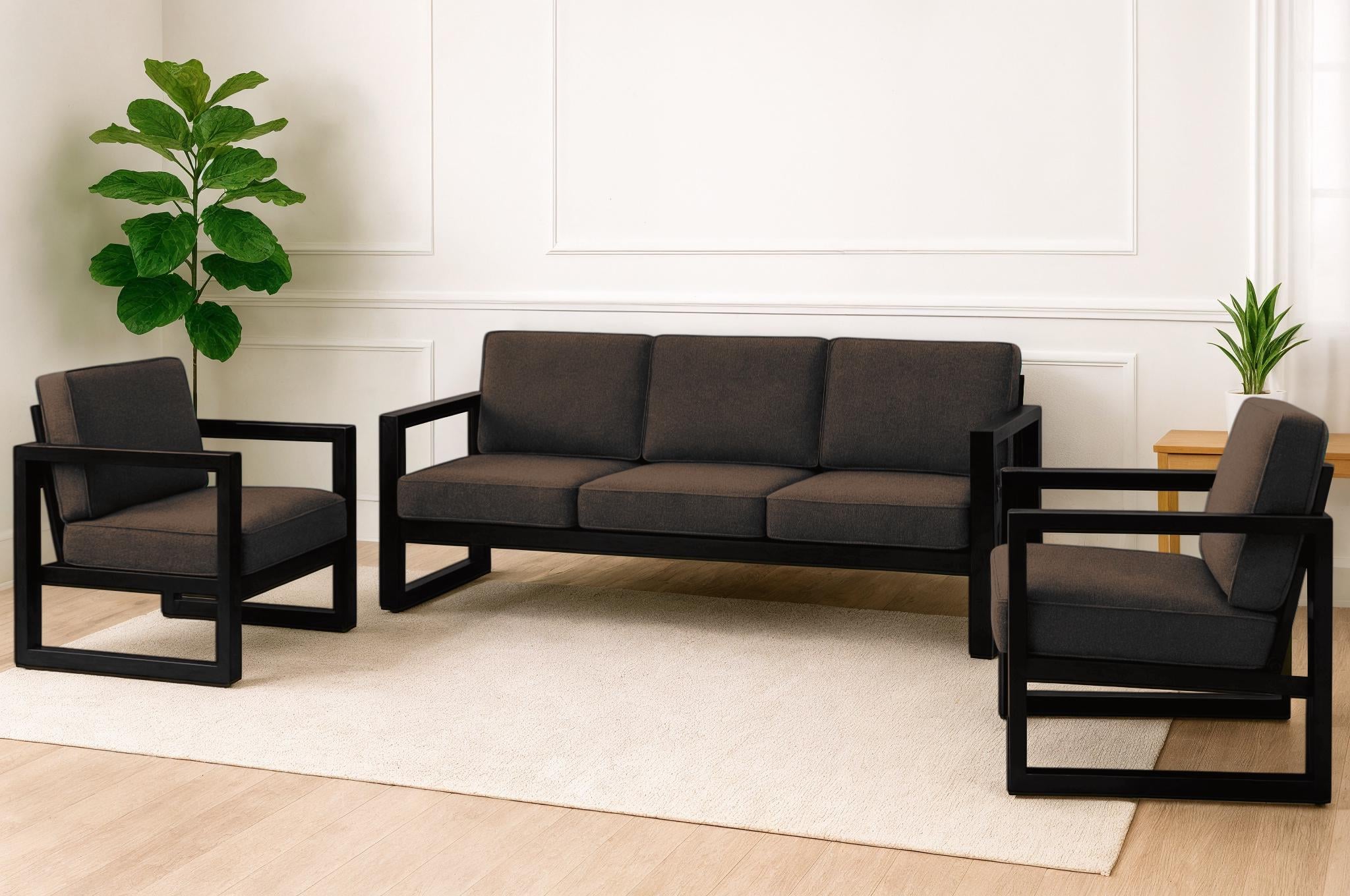 Комплект металлической мебели Tobi Sho Делтос/S7 рогожка с подушками 6 шт. 750х1600х700 мм Коричневый/08