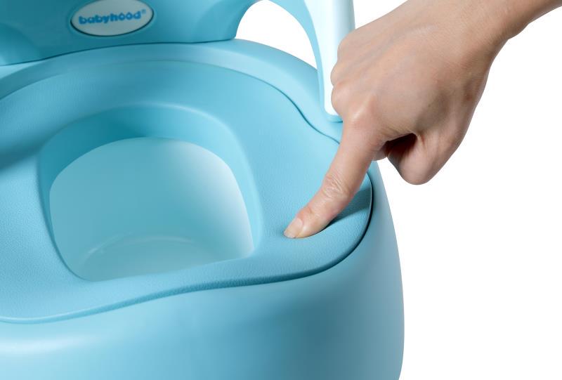 Горшок Утенок с полиуретановым кольцом Babyhood BH-114BU Голубой (29397299) - фото 2