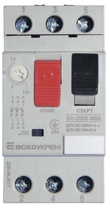 Автоматический выключатель защиты двигателя УКРЕМ ВА-2005 М03 (A0010050015)