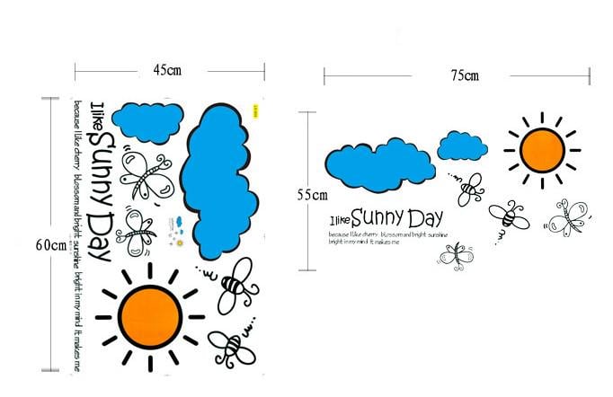 Наклейка дитяча на стіну Green Life Сонечко 55х75 см (AY609) - фото 2