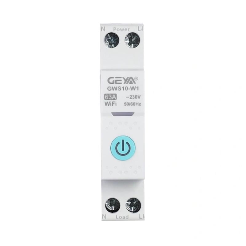 Вимикач розумний WiFi Geya з таймером 1P+N 63A 230V Smart Life/Tuya (GWS10-W1)