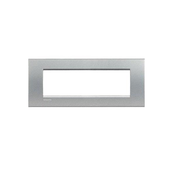 Рамка Legrand Bticino LivingLight 7 модулів Алюміній