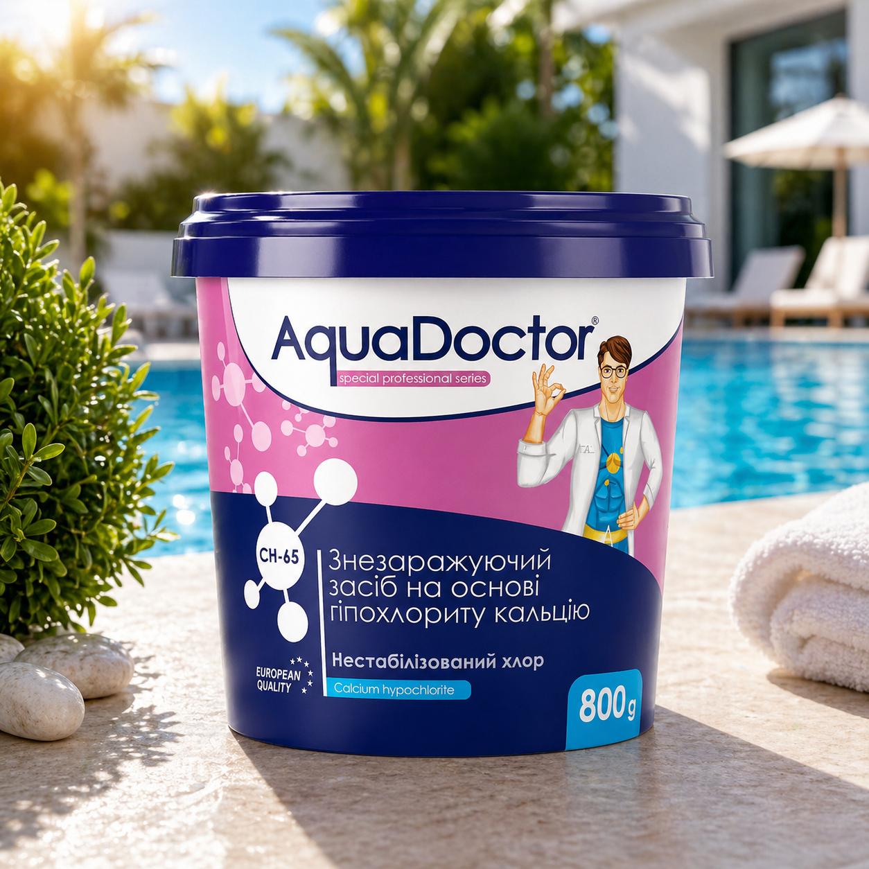 Дезинфектант на основе гипохлорита кальция Aquadoctor CH-65 800грам 800грам