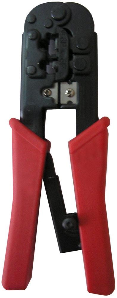 Обжимний інструмент E.NEXT e.tool.crimp.ht.568.r для PIN конекторів RJ12 6p/RJ45 8p (t006003)