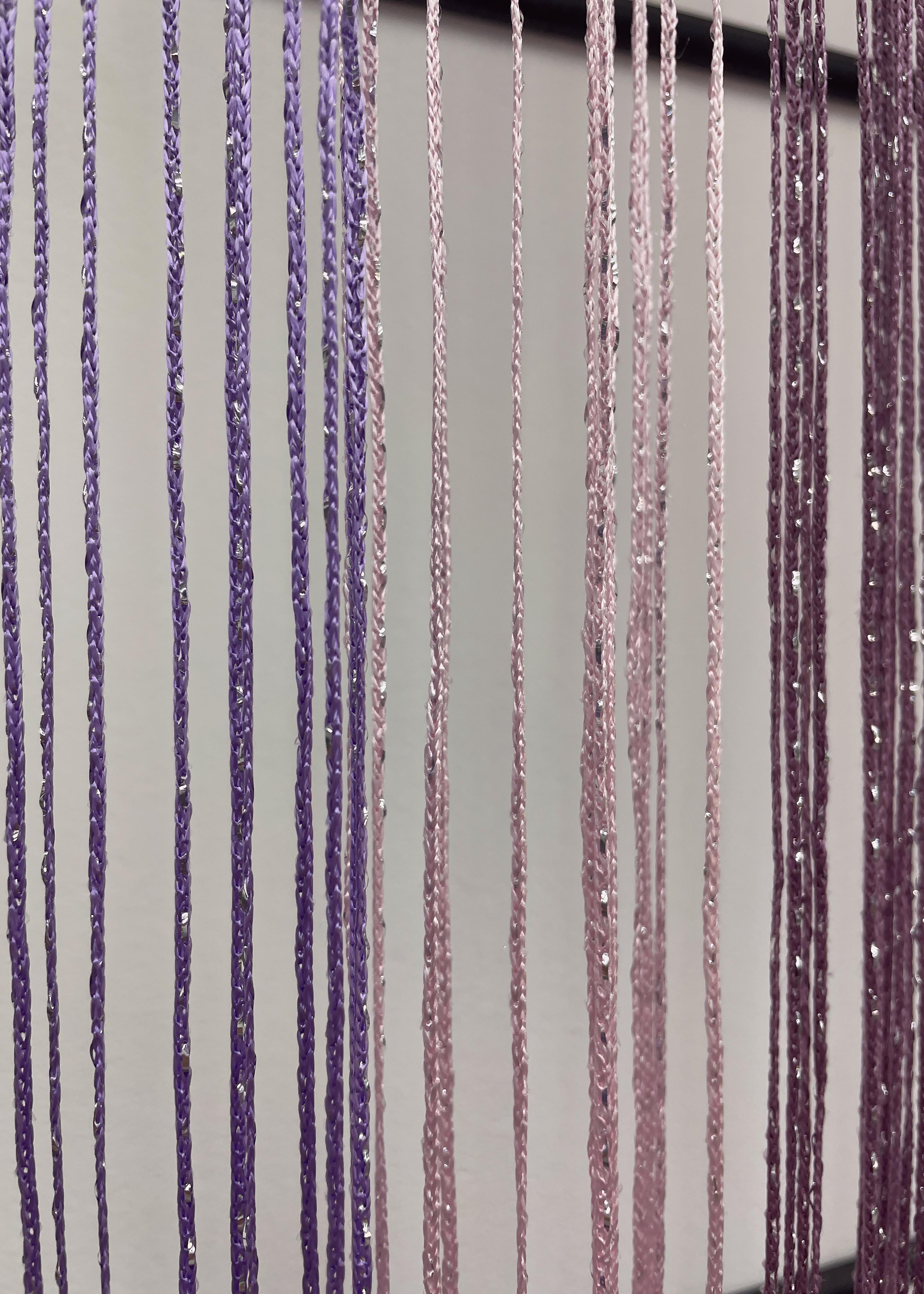 Шторы-нити с люрексом 300х300 см Малиновый с сиренево-розовым (61-075) - фото 8