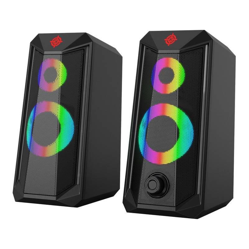 Акустическая система GamePro GS500 2.0 2х5 Вт c RGB подсветкой 3,5 мм Black (GS500)