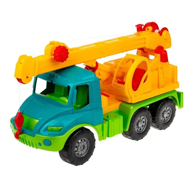 Игрушечный строительный кран Colorplast Атлантик 52х21х28 см Желто-голубой (150-98-0640.1)