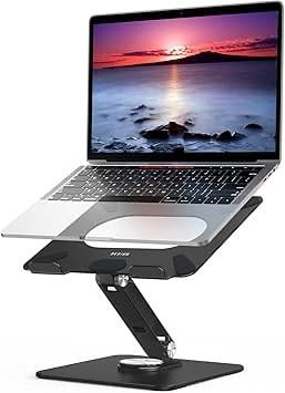 Подставка для ноутбука BESIGN LSX7 с 360° вращением и регулируемой высотой 10-156″ металлическая Черный - фото 4 Подставка для ноутбука BESIGN LSX7 с 360° вращением и регулируемой высотой 10-156″ металлическая Черный - фото 4