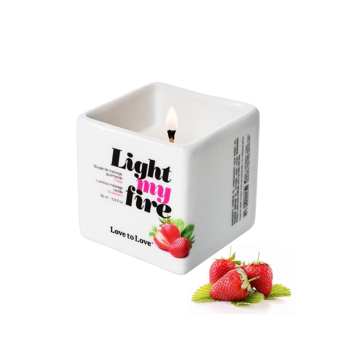 Массажная свеча Love To Love LIGHT MY FIRE Strawberry 80 мл (SO1398) Массажная свеча Love To Love LIGHT MY FIRE Strawberry 80 мл (SO1398)