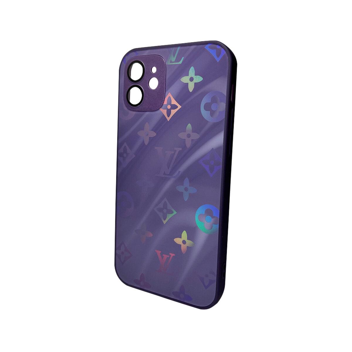 Противоударный чехол для Apple iPhone 12 AG Glass Gradient Frame Deep Purple