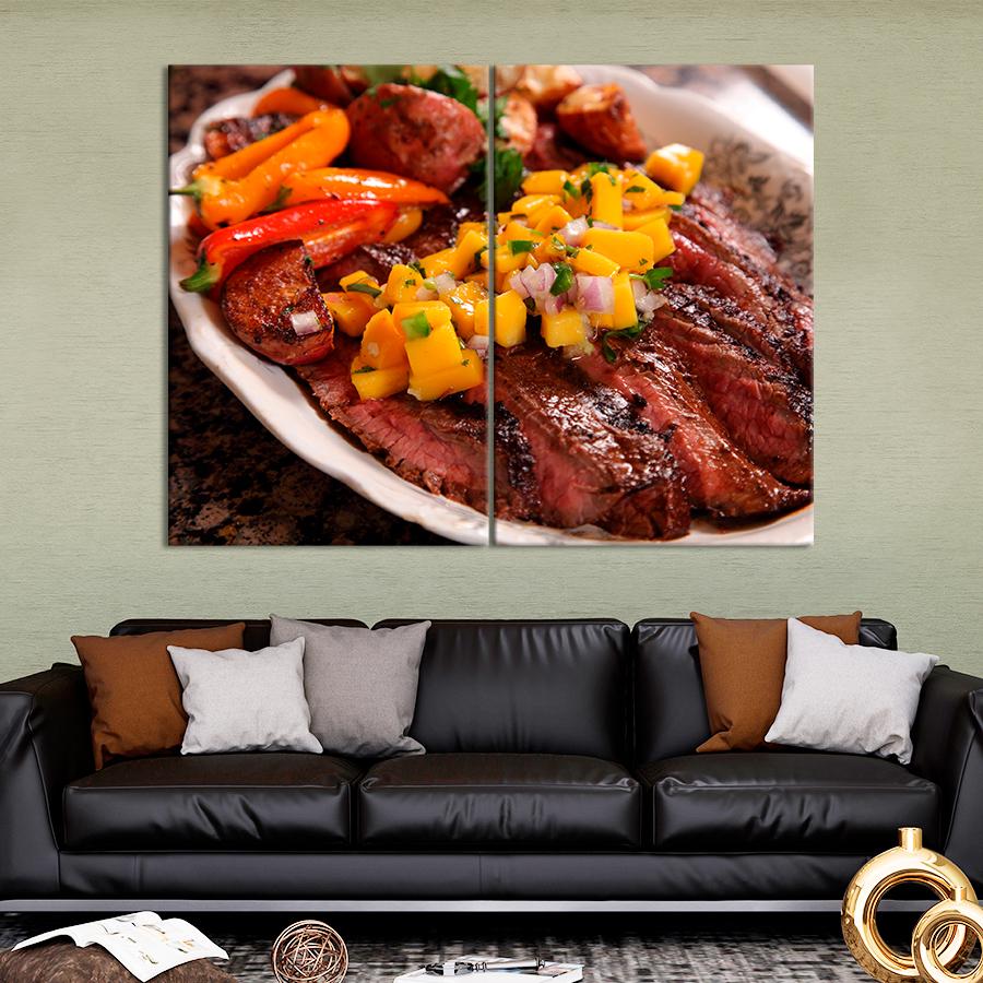 Настенний декор Говядина гриль с овощами 165x122 см (A515-2)