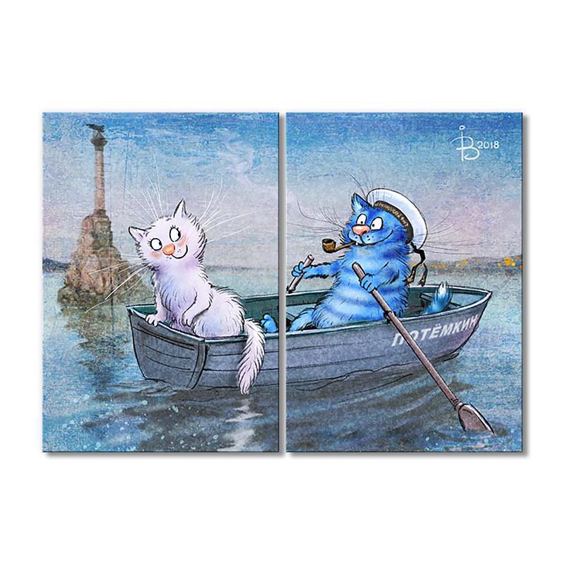 Модульная картина Матроскин 2 модуля 40х60 см