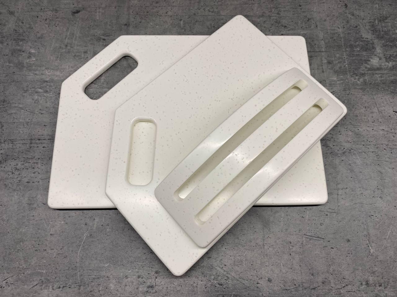 Набір дошок кухонних Cubic White зі штучного акрилового каменю на підставці 2 шт. (197) - фото 3 Набір дошок кухонних Cubic White зі штучного акрилового каменю на підставці 2 шт. (197) - фото 3