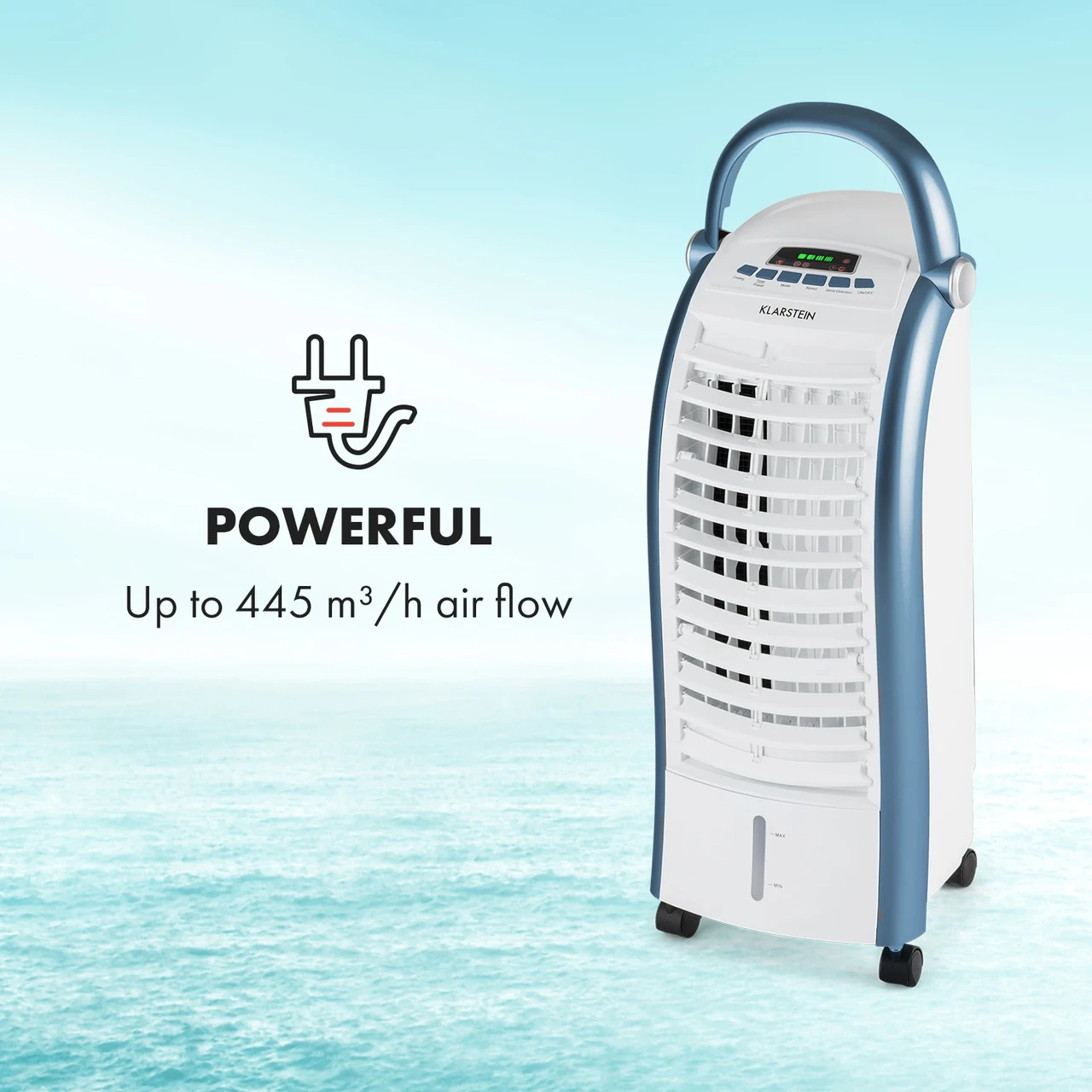 Повітроохолоджувач вентиляторний KLARSTEIN Maxfresh Ocean 3в1 (10036141) - фото 5 Повітроохолоджувач вентиляторний KLARSTEIN Maxfresh Ocean 3в1 (10036141) - фото 5