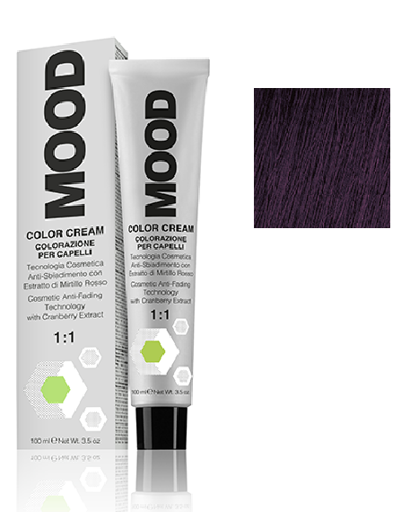 Крем-фарба для волосся Мood Сolor з аміаком 100 мл 6/7 Темно-фіолетовий блондин