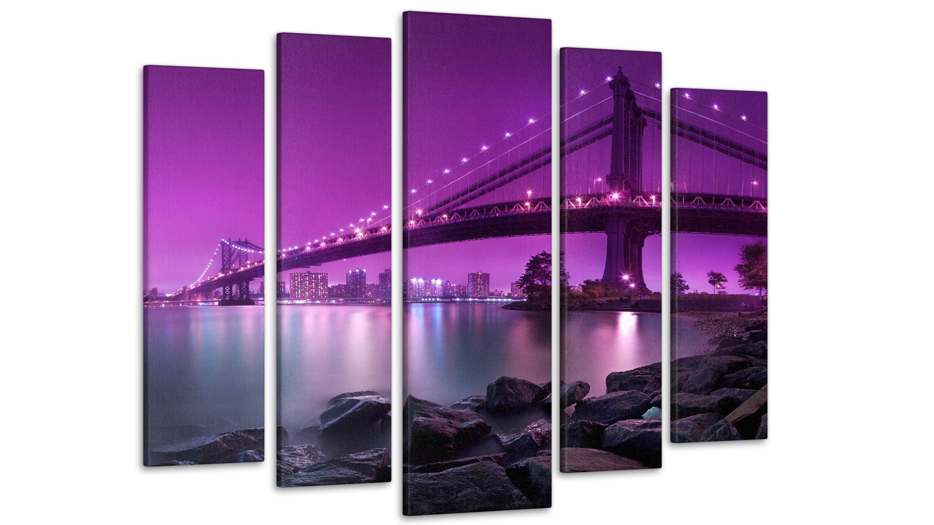 Картина модульная Ночной мост 80х118 см (Art-353_5)