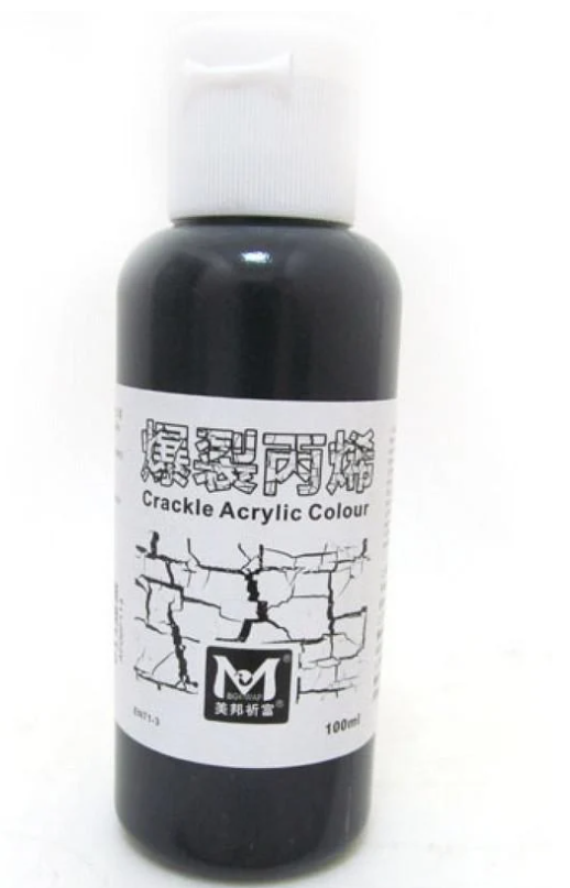 Акриловая краска для кракелюра ART RANGER 100 мл Черный - фото 1