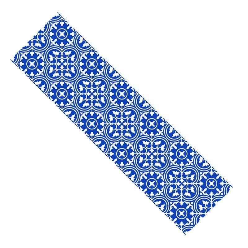 Дорожка на стол Presentville Орнамент на синем фоне 150x40 см Синий/Белый (DR_23F012)