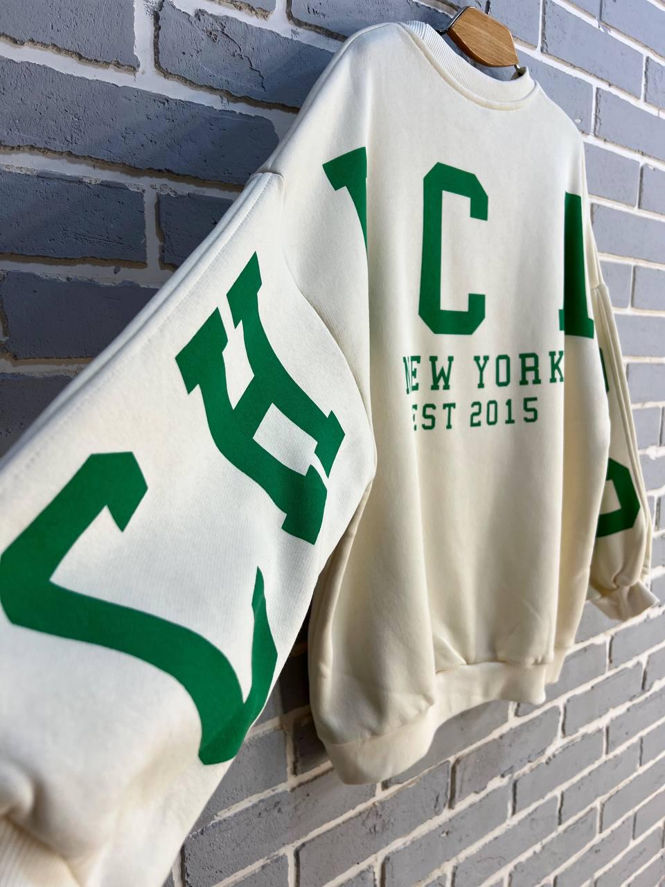 Свитшот женский DAVRAS 8174 CHICAGO удлиненный утепленный на флисе OS Молочный (1240) - фото 2 Свитшот женский DAVRAS 8174 CHICAGO удлиненный утепленный на флисе OS Молочный (1240) - фото 2