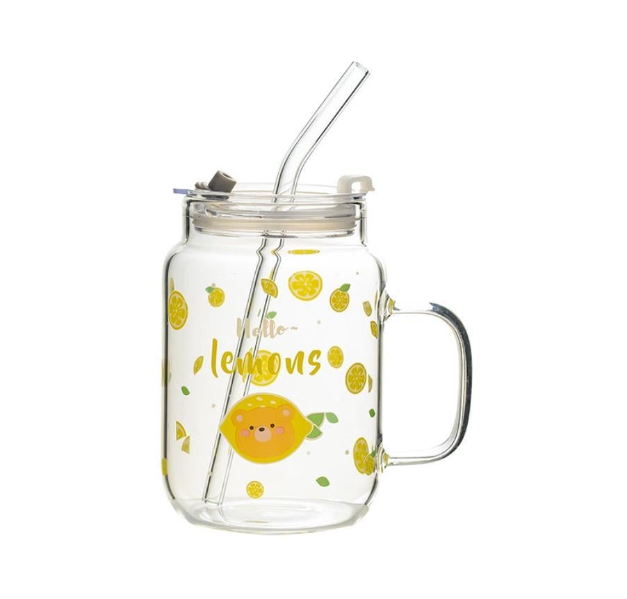 Чашка з трубочкою та кришкою Lemons 14602 400 мл (4981784)