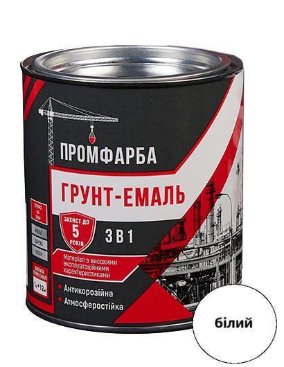 Грунт-эмаль антикоррозионная ПРОМКРАСКА 3в1 0,8 кг 600 мл Белый