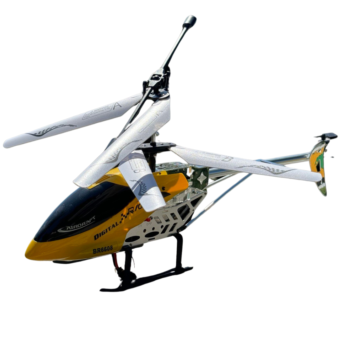 Вертолет на радиоуправлении GROZA VITRIV 43 см Желтый (23394)