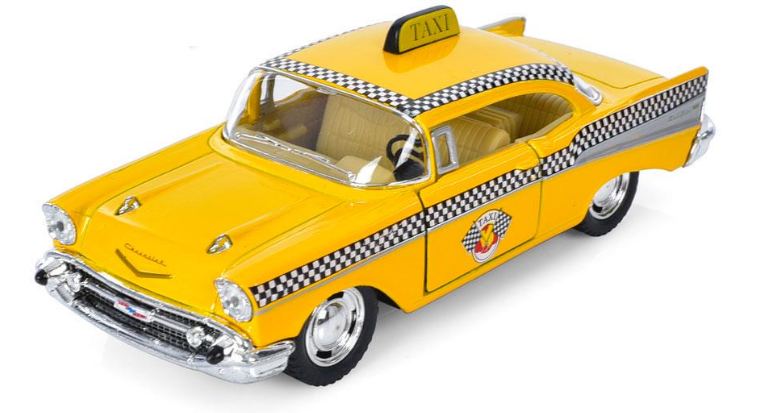 Іграшковий автомобіль модельний KINSMART Chevrolet Bel Air Taxi 1957 металева інерційна (MTT-31232)