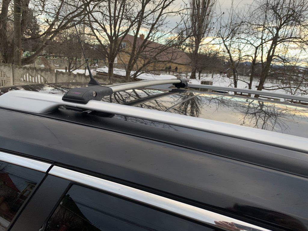 Перемычки на рейлинги под ключ WingBar Черный Erkul для Nissan X-trail T32/Rogue 2014-2021 гг. алюминий/пластик Серый