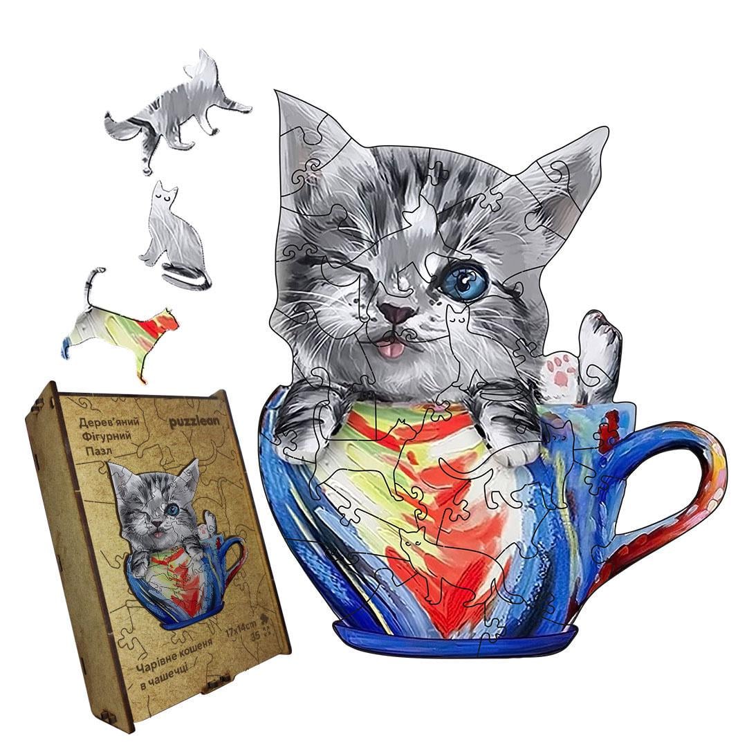 Пазл дерев'яний кошеня в чашечці А3 200 ел. Пазл дерев'яний кошеня в чашечці А3 200 ел.