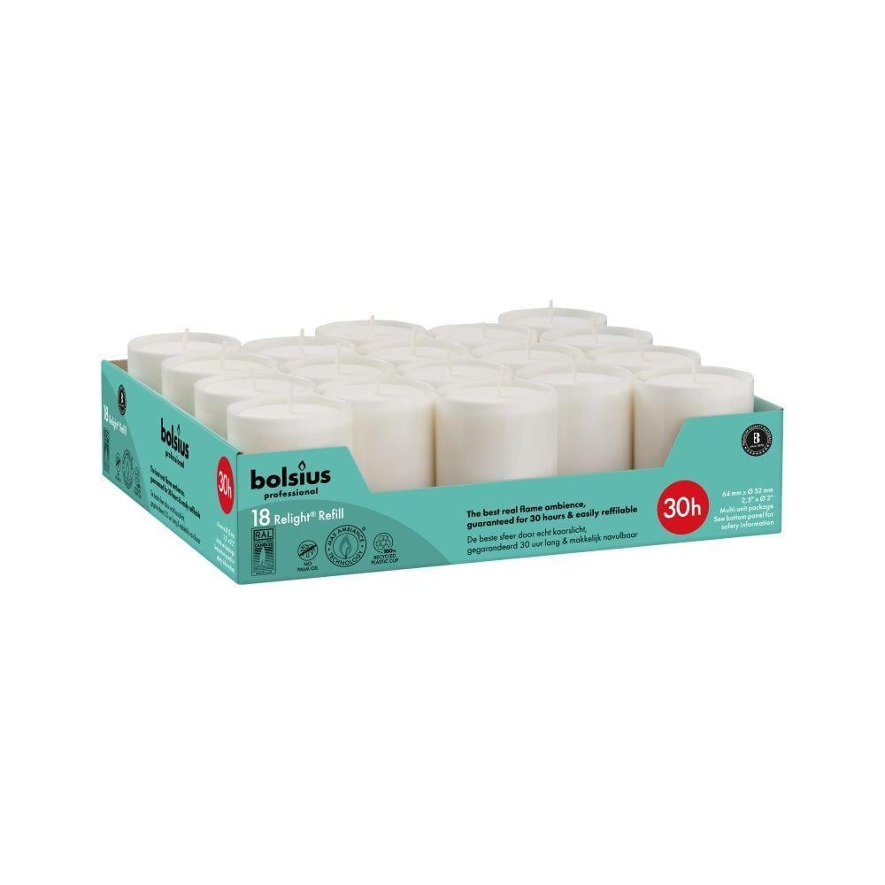 Свеча вставка ReLight Refills Bolsius transparent 18 шт.