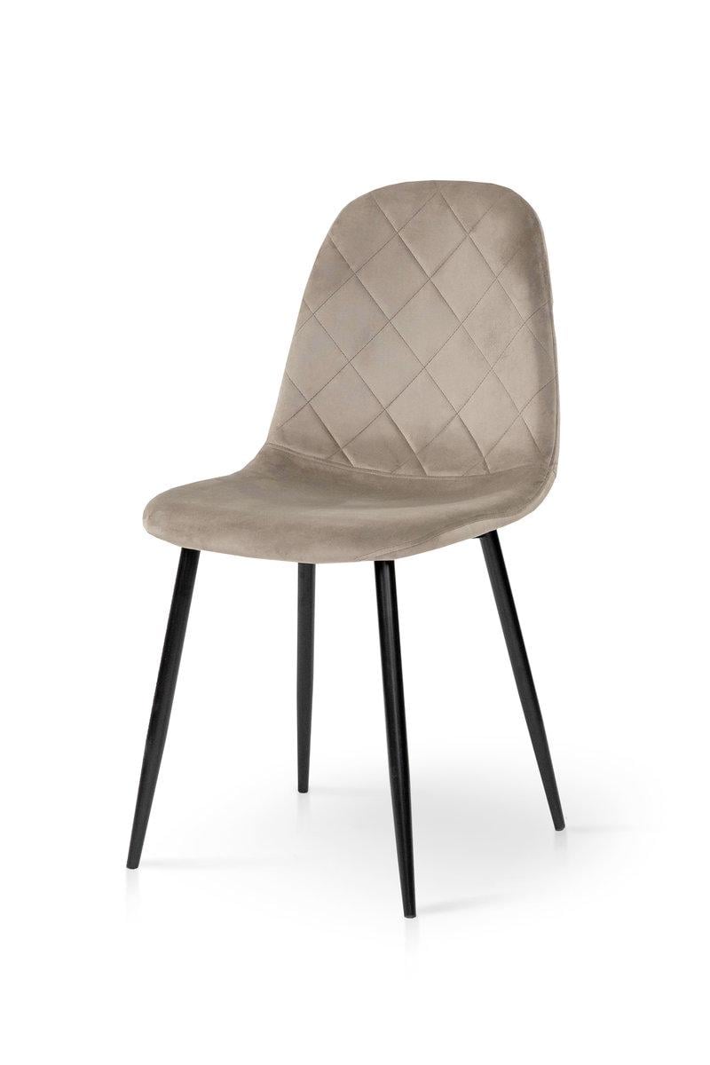 Стілець кухонний Ембер-L Мікс Меблі Чорний/Велюр Бежевий