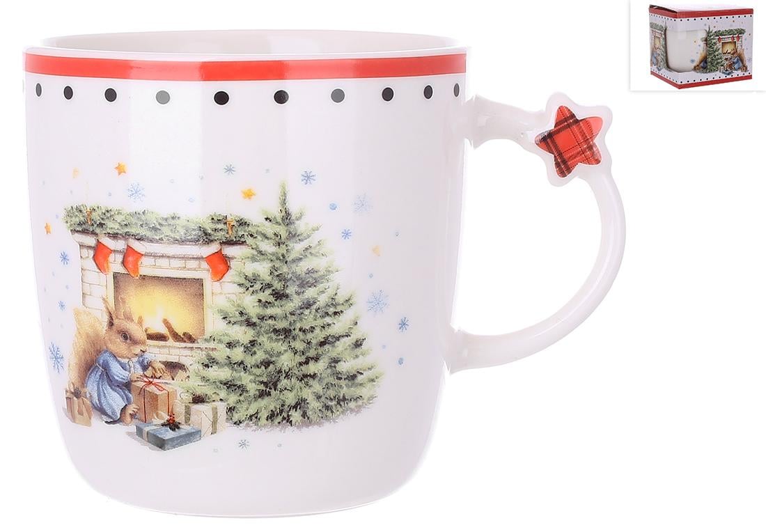 Кружка фарфоровая BonaDi Happy Holidays 360 мл в подарочной упаковке (311-114)