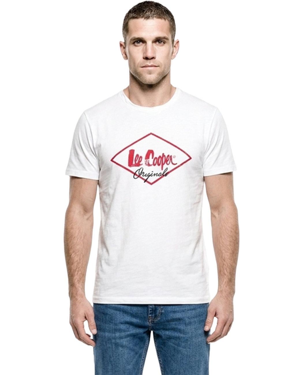 Футболка мужская Lee Cooper Logo Transparent 59711201.2 M Белый (2597112013908)