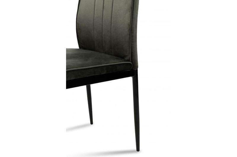 Кухонний стілець Мікс Меблі Rich велюр Графітовий/Чорний - фото 5
