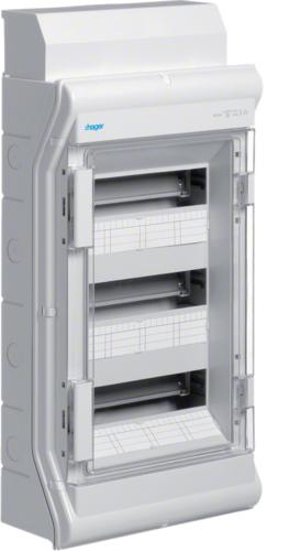 Щит распределительный Hager Vector VE312DN электрический/накладной на 36/42 модулей для автоматов с прозрачной дверцей IP65 (3285)