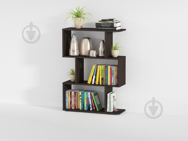 Cтелаж полиця для книг Lova Венге темний Ш 700 / В 974 / Г 238