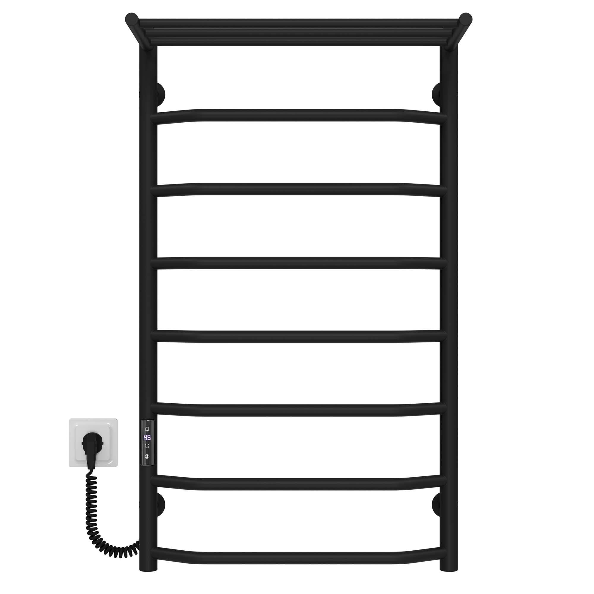 Полотенцесушитель электрический Deffi Трапеция П8 JD03 левое подключение нержавеющая сталь 500x900 мм Черный (C.TP.90.50.8.EBL1)