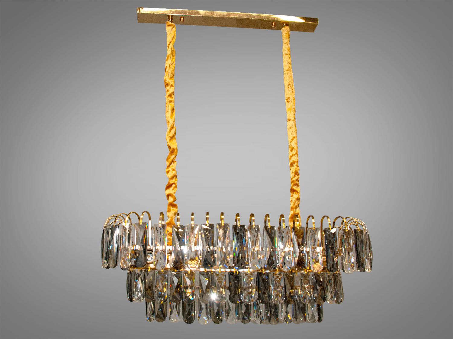 Хрустальная люстра овальной формы (1045)