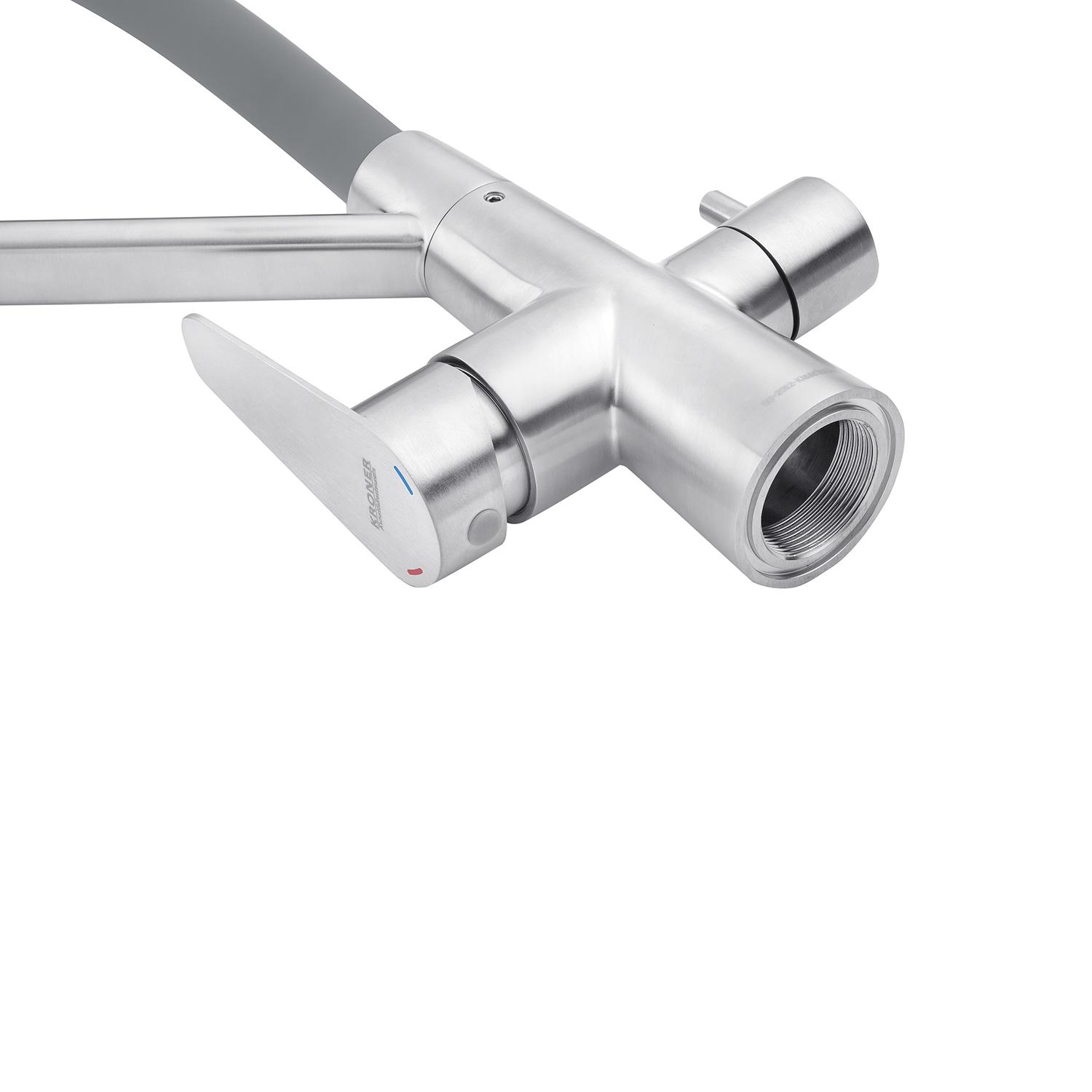 Смеситель-кран для кухни Kroner KRP Edelstahl Klassisch ESG03817GRA (KR27937Y) - фото 5 Смеситель-кран для кухни Kroner KRP Edelstahl Klassisch ESG03817GRA (KR27937Y) - фото 5