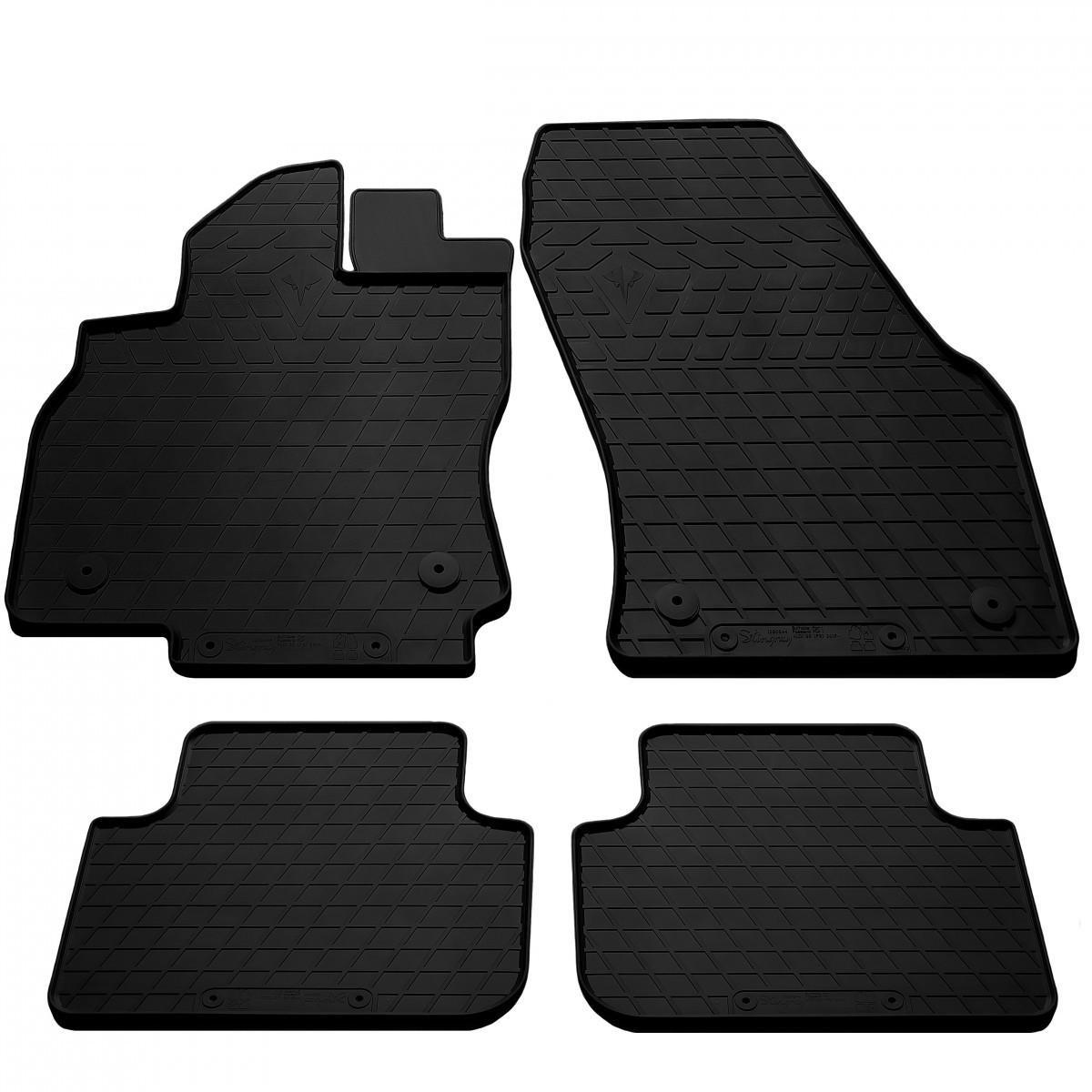 Коврики резиновые Stingray для Audi Q3 2019- design 2016 with plastic clips AV2 (1030344)