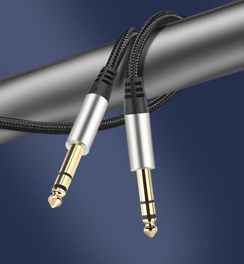 Аудіо-кабель AUX 6,5 мм Jack-6,5 мм Jack Hi-Fi 6,35 мм 3 м (0053) - фото 4 Аудіо-кабель AUX 6,5 мм Jack-6,5 мм Jack Hi-Fi 6,35 мм 3 м (0053) - фото 4