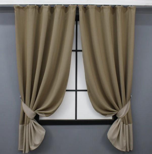 Шторы жатка 1,3х1,7 м 2 шт. Темно-бежевый (033дк 12-0080)