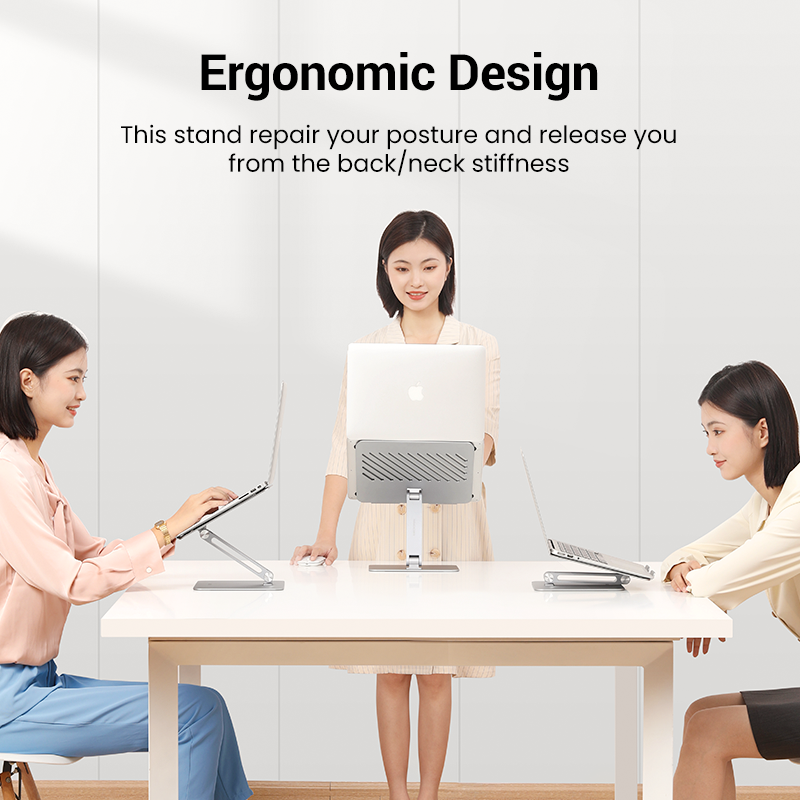 Підставка для ноутбуку UGREEN металева складана алюмінієва Сірий (40291) - фото 5