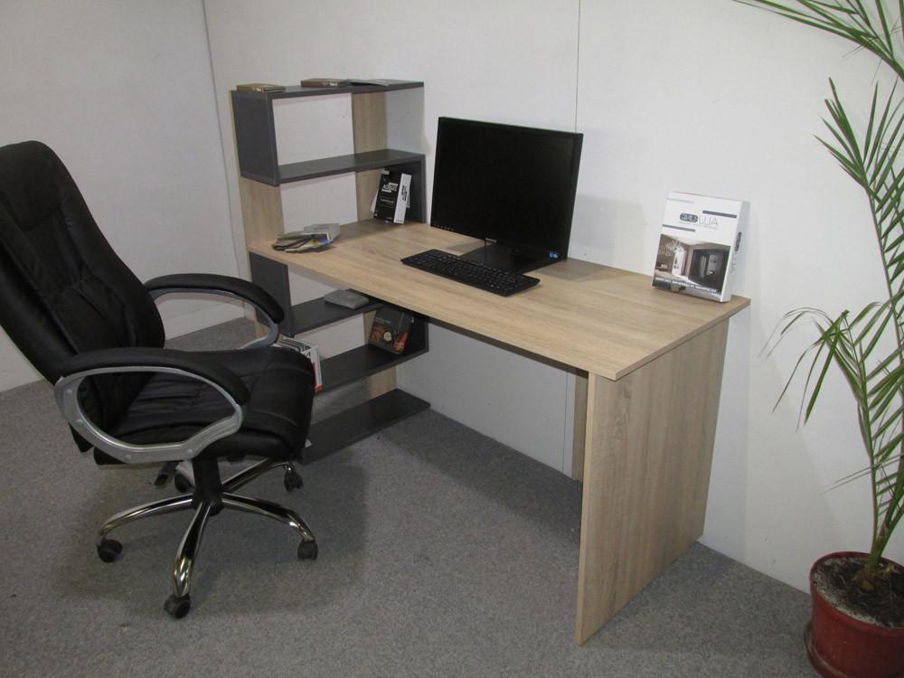 Стол компьютерный М-ЗОН Джеко 1416L левый с полками Сонома/Нимфея Альба (MZN-031026) - фото 5 Стол компьютерный М-ЗОН Джеко 1416L левый с полками Сонома/Нимфея Альба (MZN-031026) - фото 5