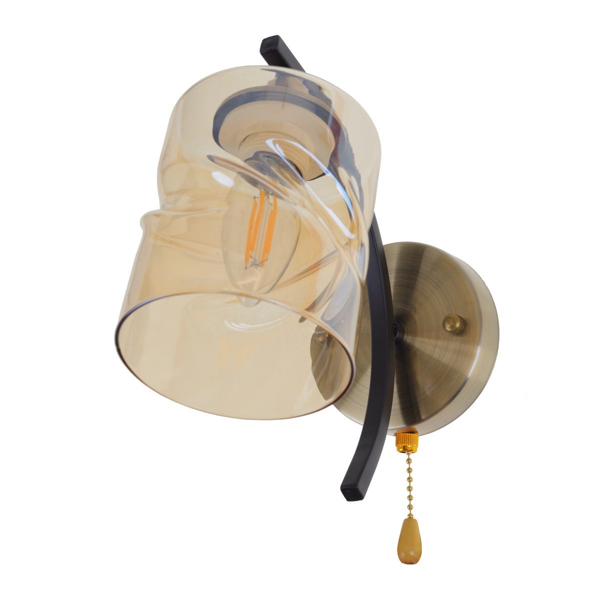 Бра Brille LK-664W/1 E27 AB+BK (29-131)