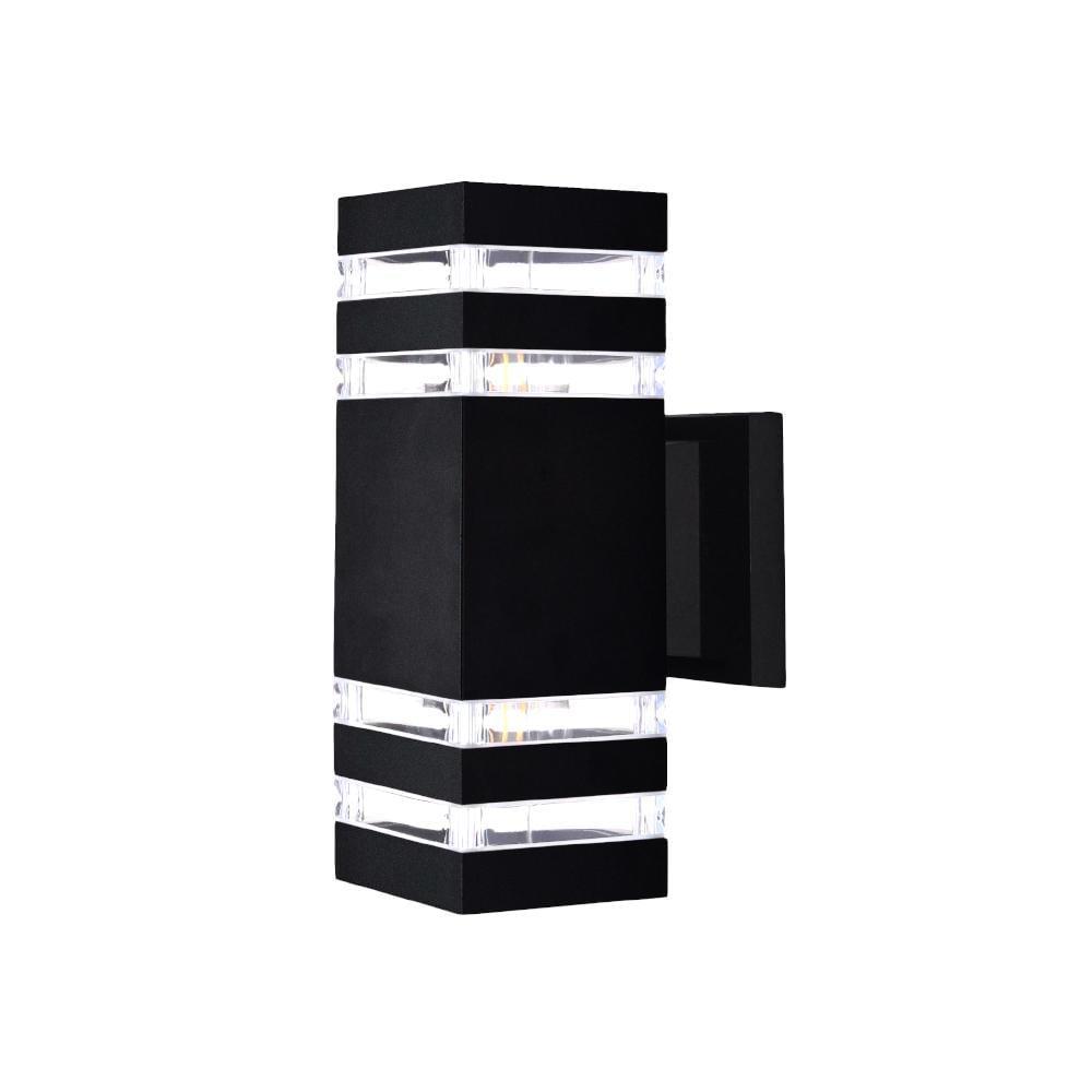 Светильник фасадный Violux TETRIS-2D 2х40 Вт E27 IP44 Черный (500220)