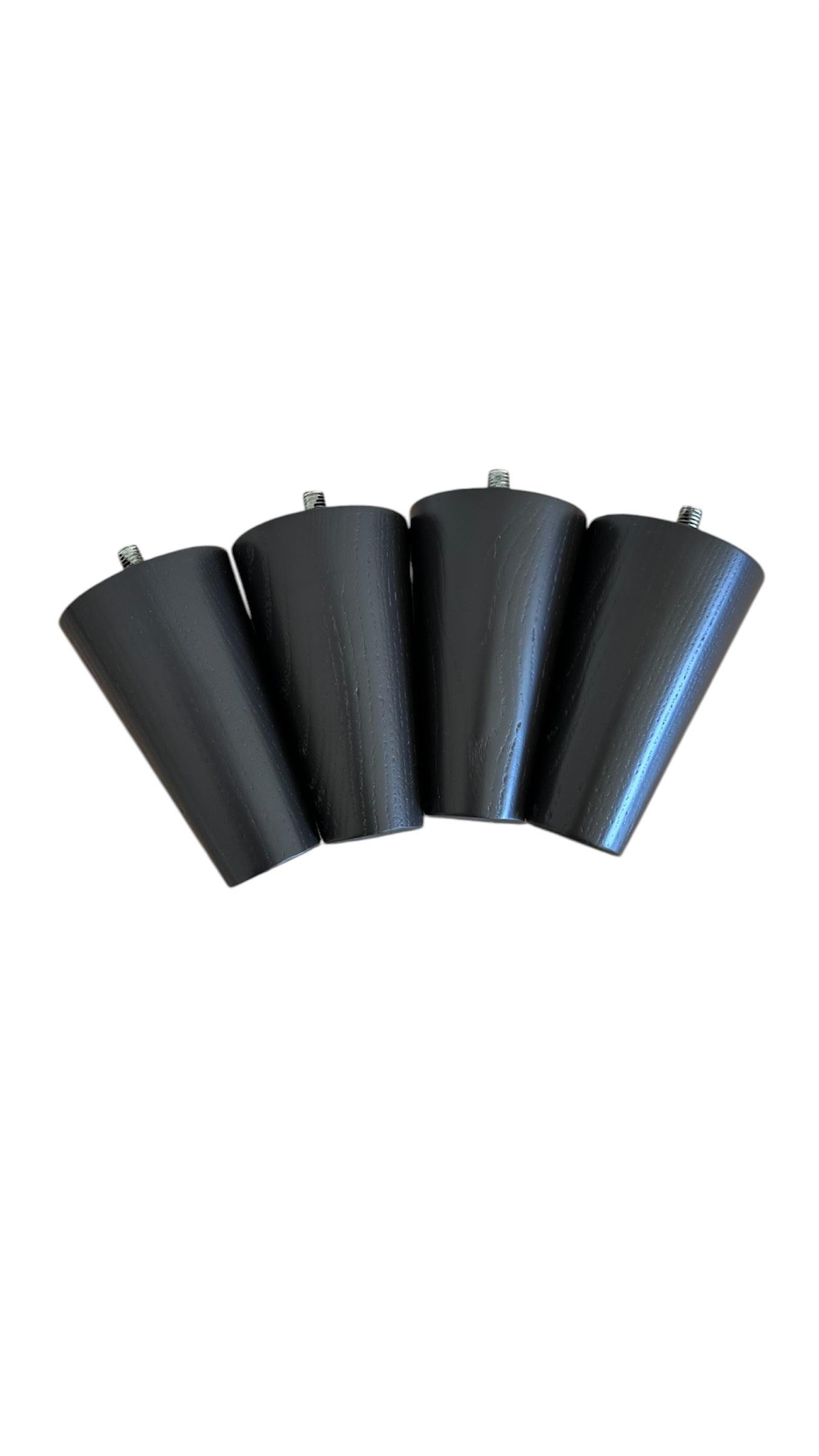 Комплект ножек ясеневых прямых конусных 10 см заколка М8/18 и металлическими забивными гайками для крепления 4 шт.