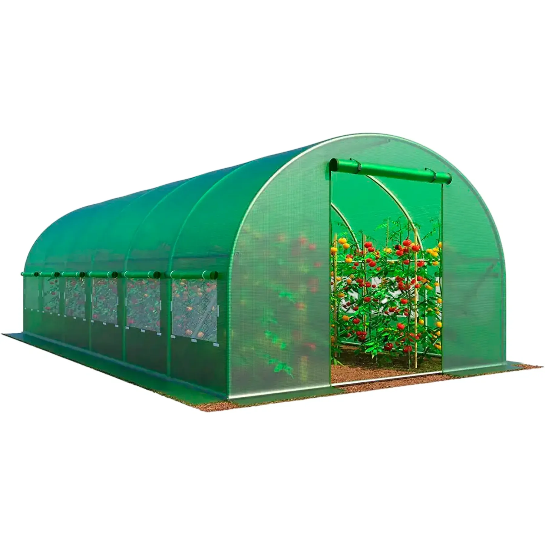 Теплица садовая 4Points парник для огорода дома дачи с окнами 18м2 3х6 м Зеленый