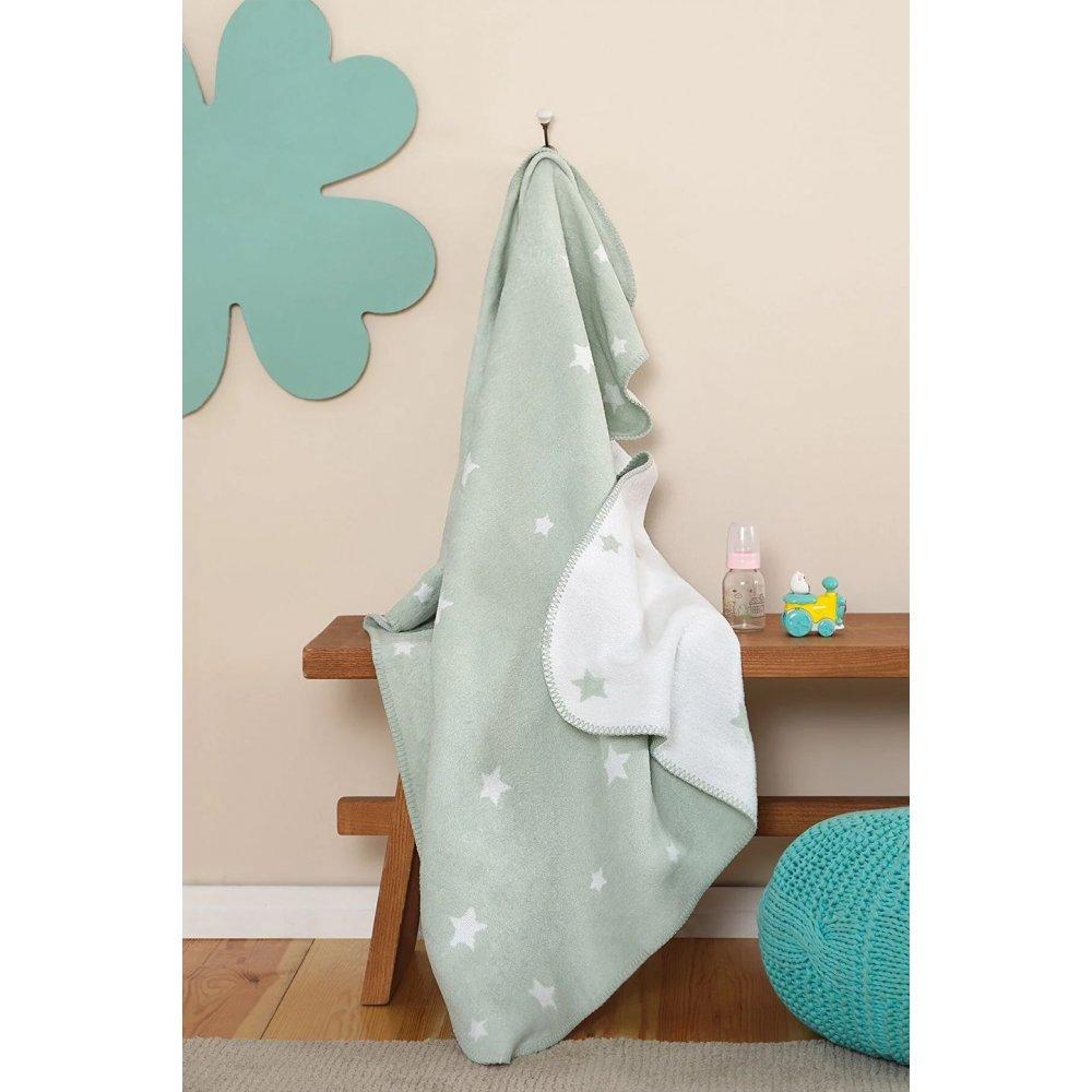 Плед дитячий Karaca Home Star mint 100х120 (18067)